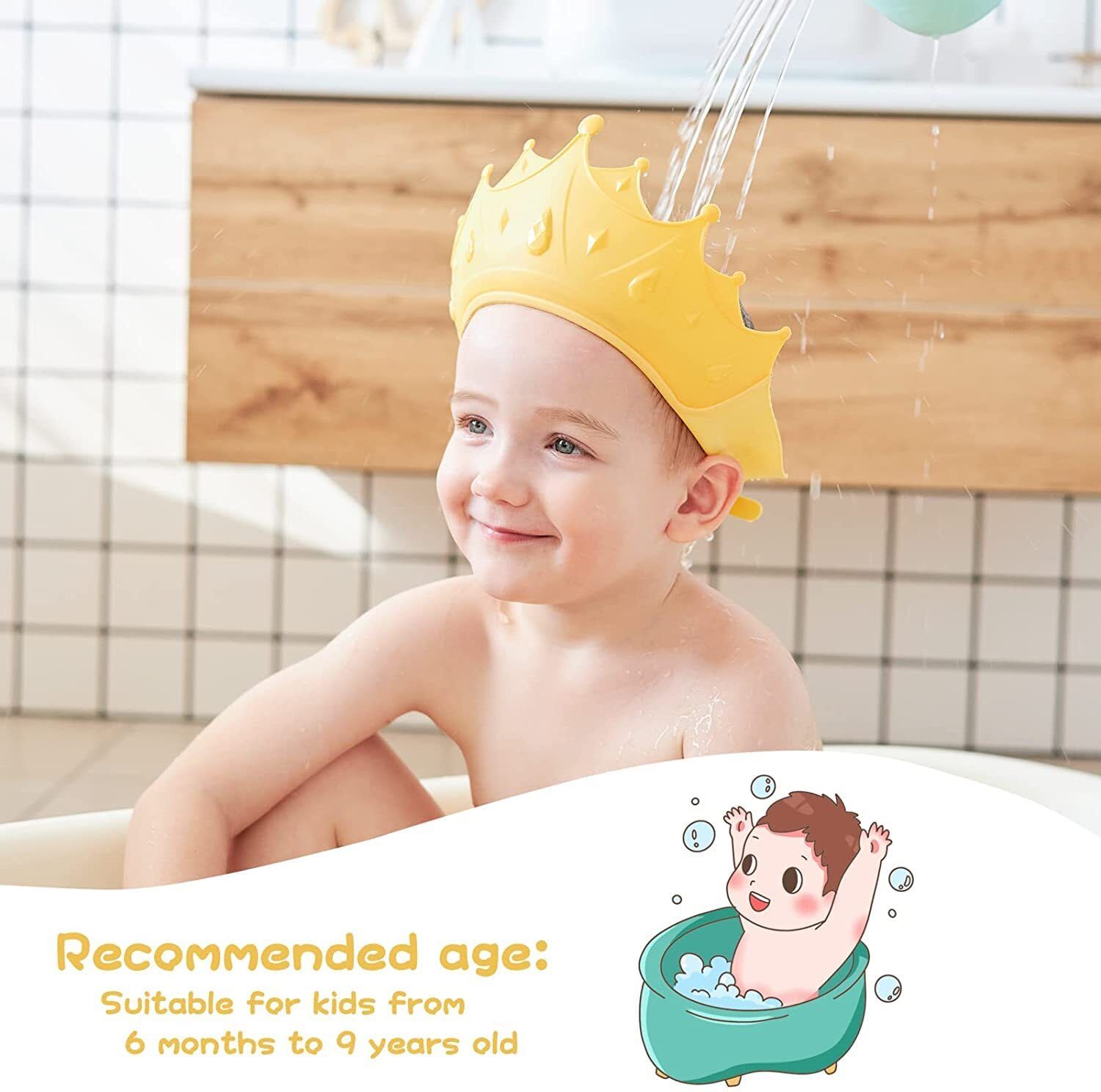 orename Durable Silicone Crown Visor for Baby Bath and Hair Care-picture-22