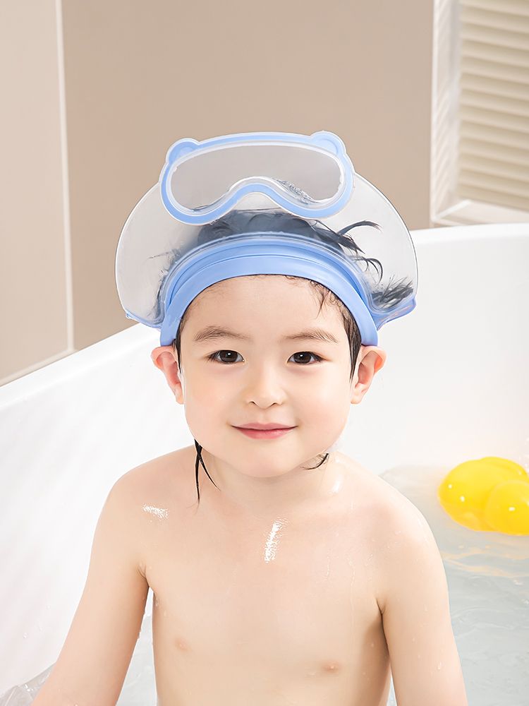 ar jouiet mansion Baby Transparent Shower Cap with Adjustable Silicon Strap for Toddler-picture-28