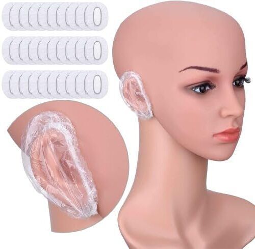 maitri enterprise 100Pc Clear Ear Protector Waterproof Ear Covers for Hair Dye,Shower,Salon,Spa392-picture-35