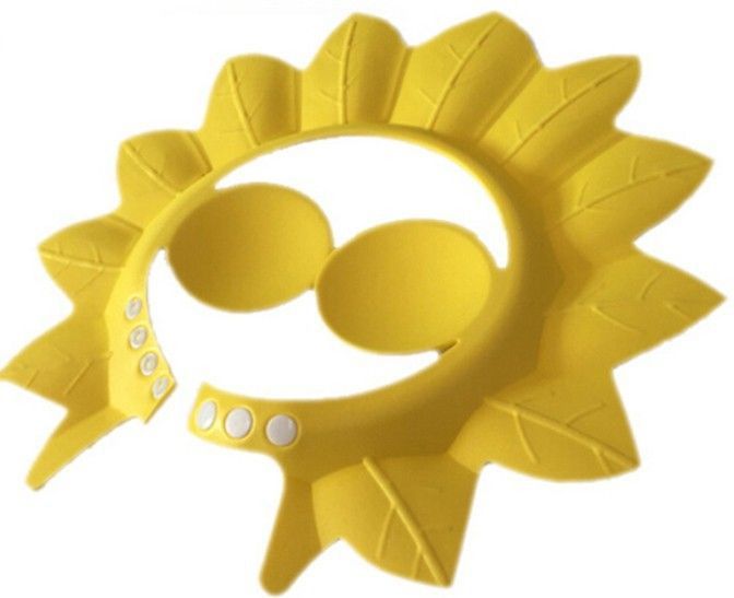 adore Baby Maple Leaf Shampoo Bath Cap | Adjustable Waterproof Shower Cap | Yellow-picture-13
