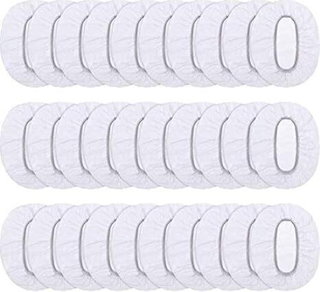 Waterproof 100 Pcs Clear Disposable Ear Caps for Hair Coloring & Bathing D315-image-47