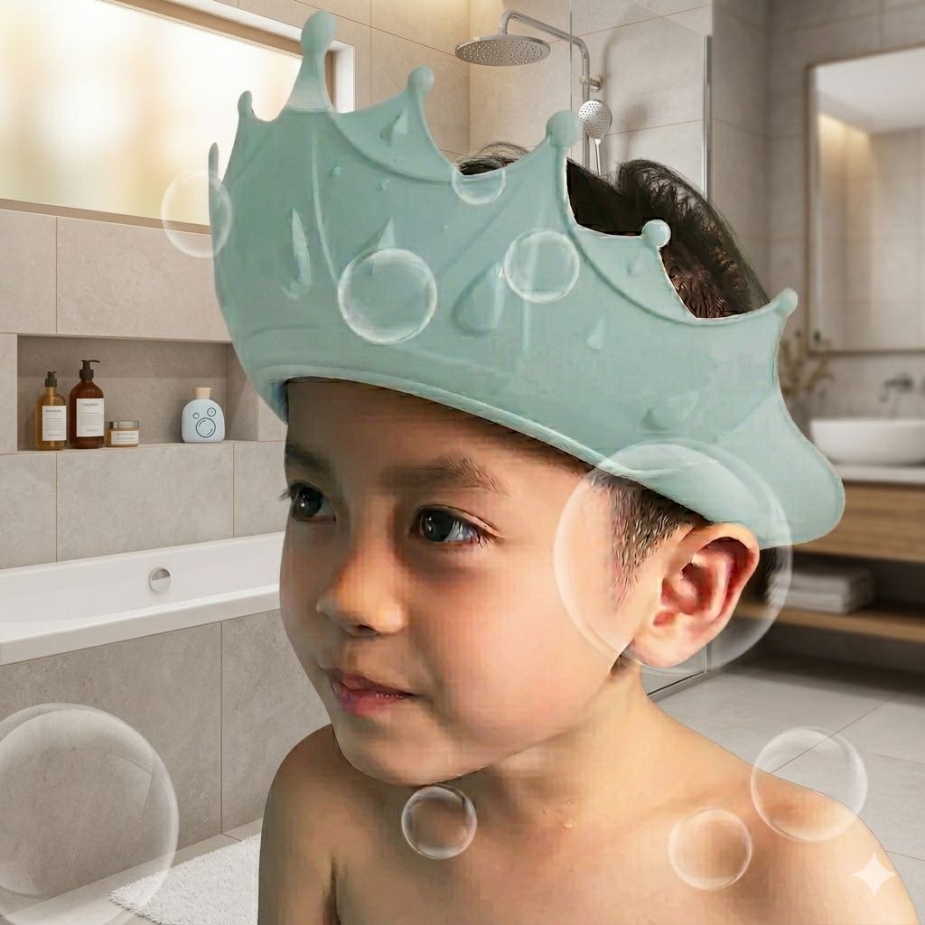 helinadesai Toddler Bath Visor Cap Safe Hair Wash Eye Protection Shield-picture-28