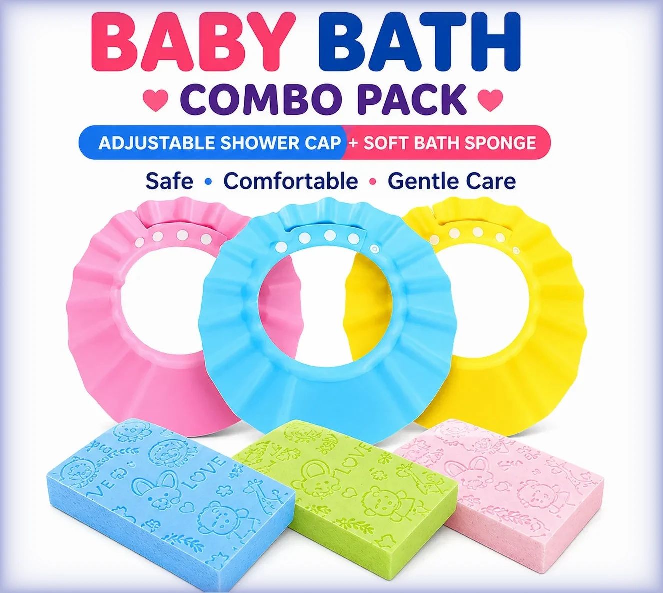 niloro baby bath combo pack with shower cap-picture-47