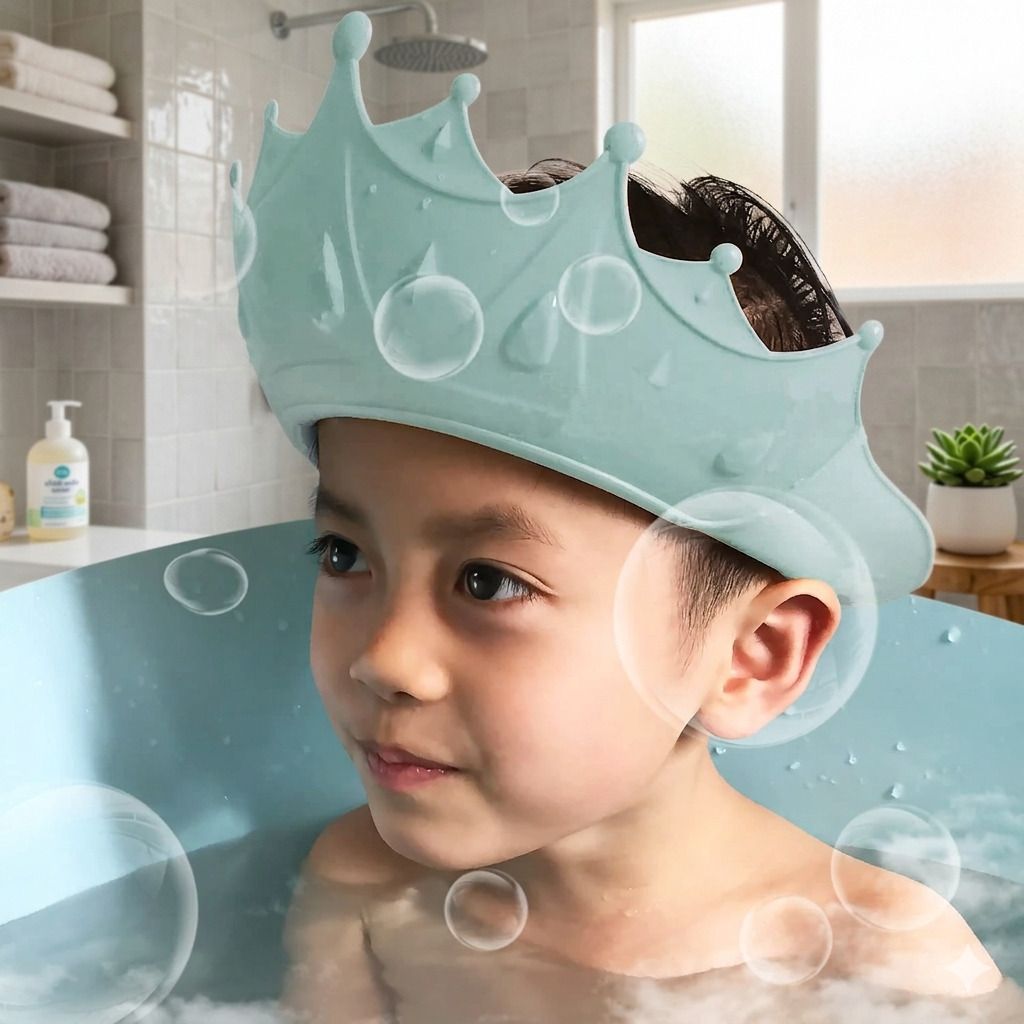 helinadesai Kids Bath Shield Visor Cap Comfortable Hair Wash Protector-picture-22