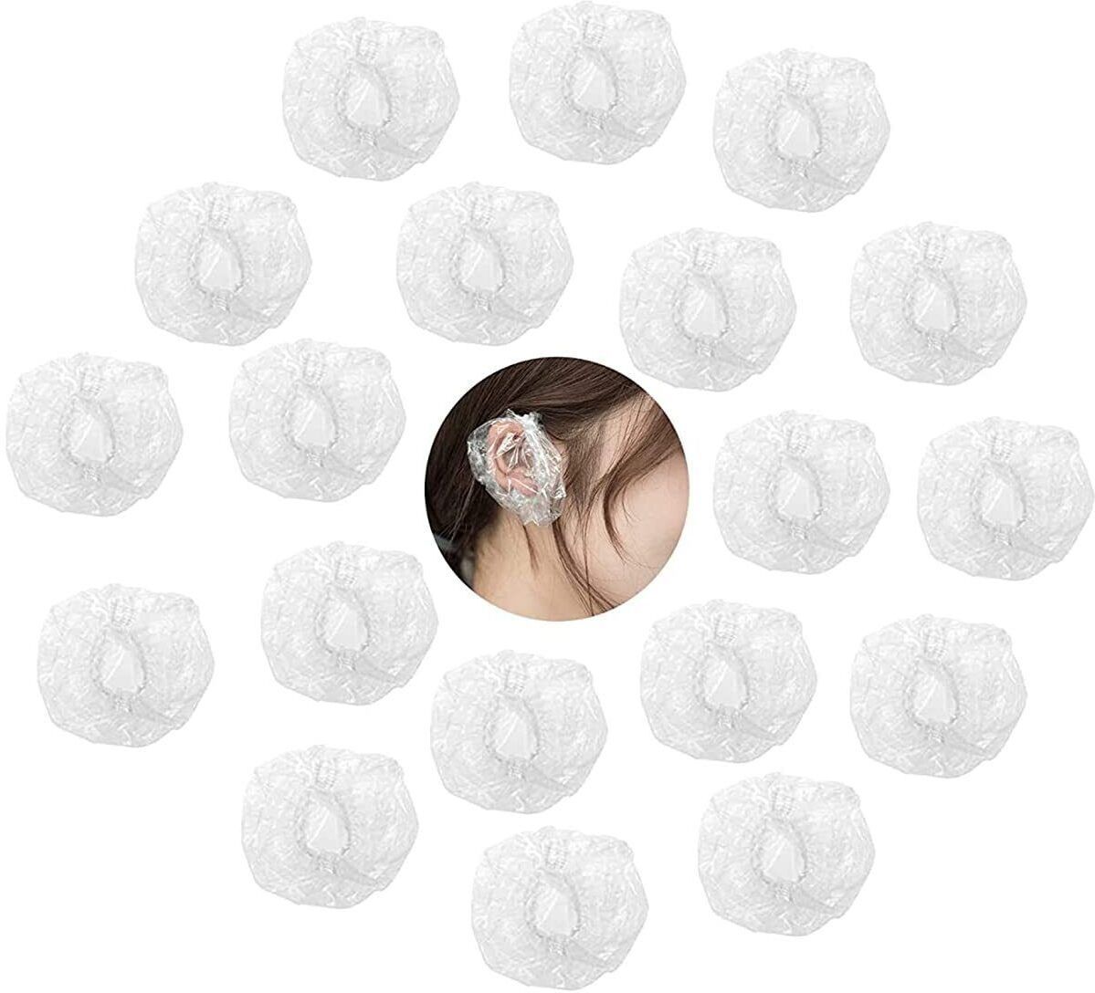 maitri enterprise 100Pc Clear Ear Protector Waterproof Ear Covers for Hair Dye,Shower,Salon,Spa289-picture-0