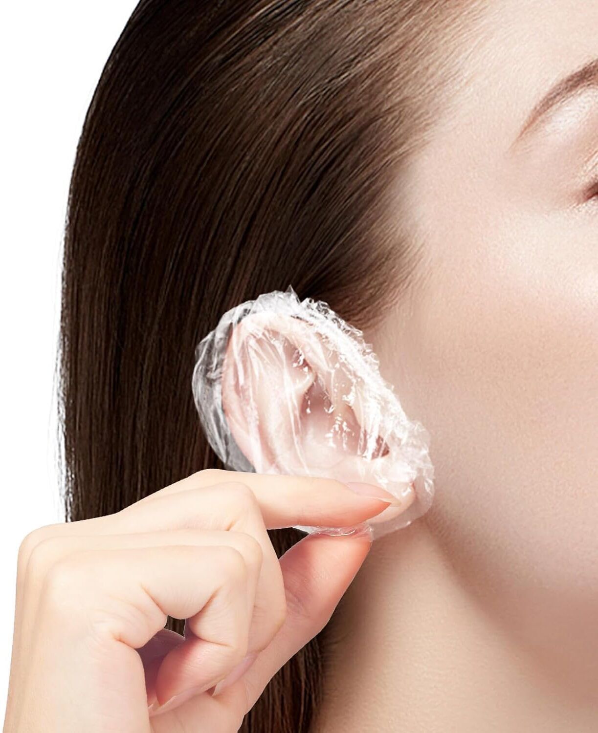 maitri enterprise 100Pc Clear Ear Protector Waterproof Ear Covers for Hair Dye,Shower,Salon,Spa324-picture-40