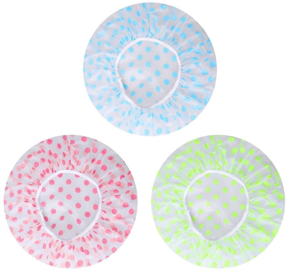 gaxquly Shower Cap for Women Reusable Waterproof For Bathing, Spa, Salons,Hair Treatment-picture-26