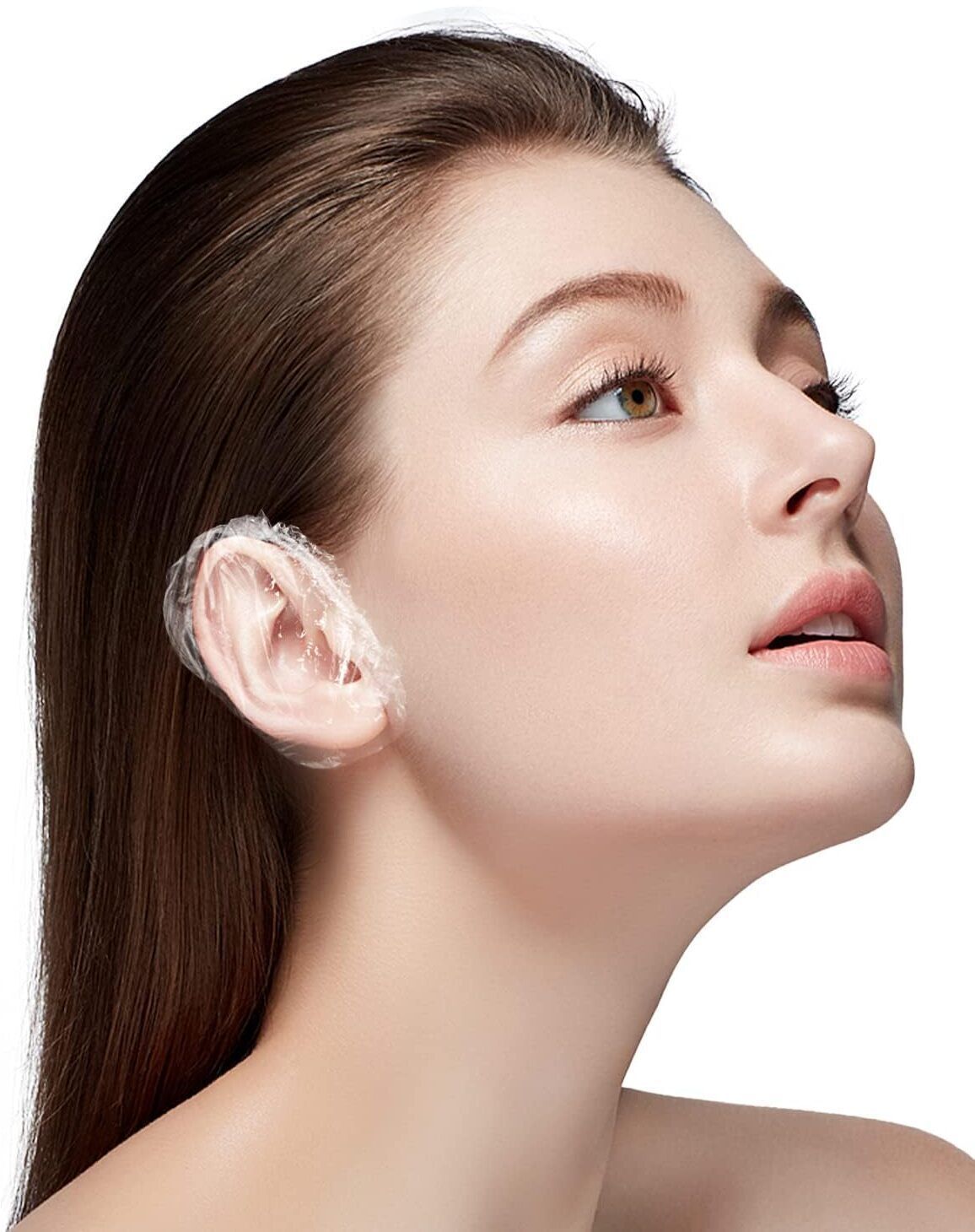 wairit Waterproof 100 Pcs Clear Disposable Ear Caps for Hair Coloring & Bathing W255-picture-21