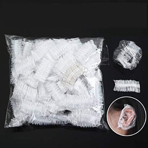 wairit 100Pcs Clear Ear Protector Waterproof Ear Cover for Hair Dye,Shower,Salon,W200-picture-27