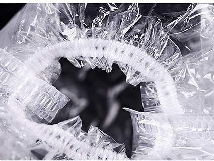 maitri enterprise Waterproof 100 Pcs Clear Disposable Ear Caps for Hair Coloring & Bathing M261-picture-14