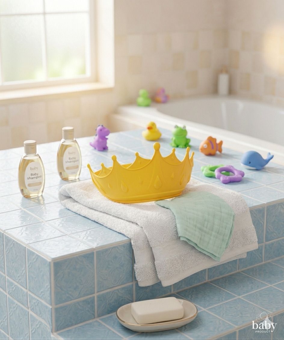woodvoie Silicone Baby Bath Guard Cap Flexible Crown Style Visor-picture-29