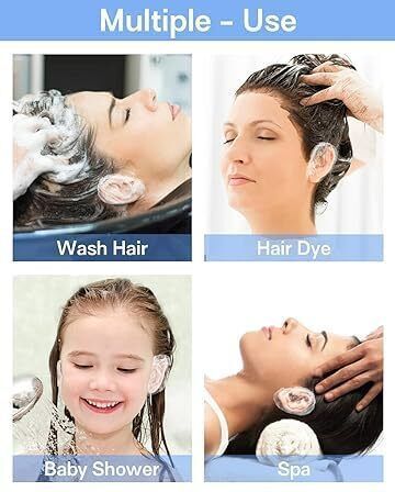 Waterproof 100 Pcs Clear Disposable Ear Caps for Hair Coloring & Bathing M213-image-46