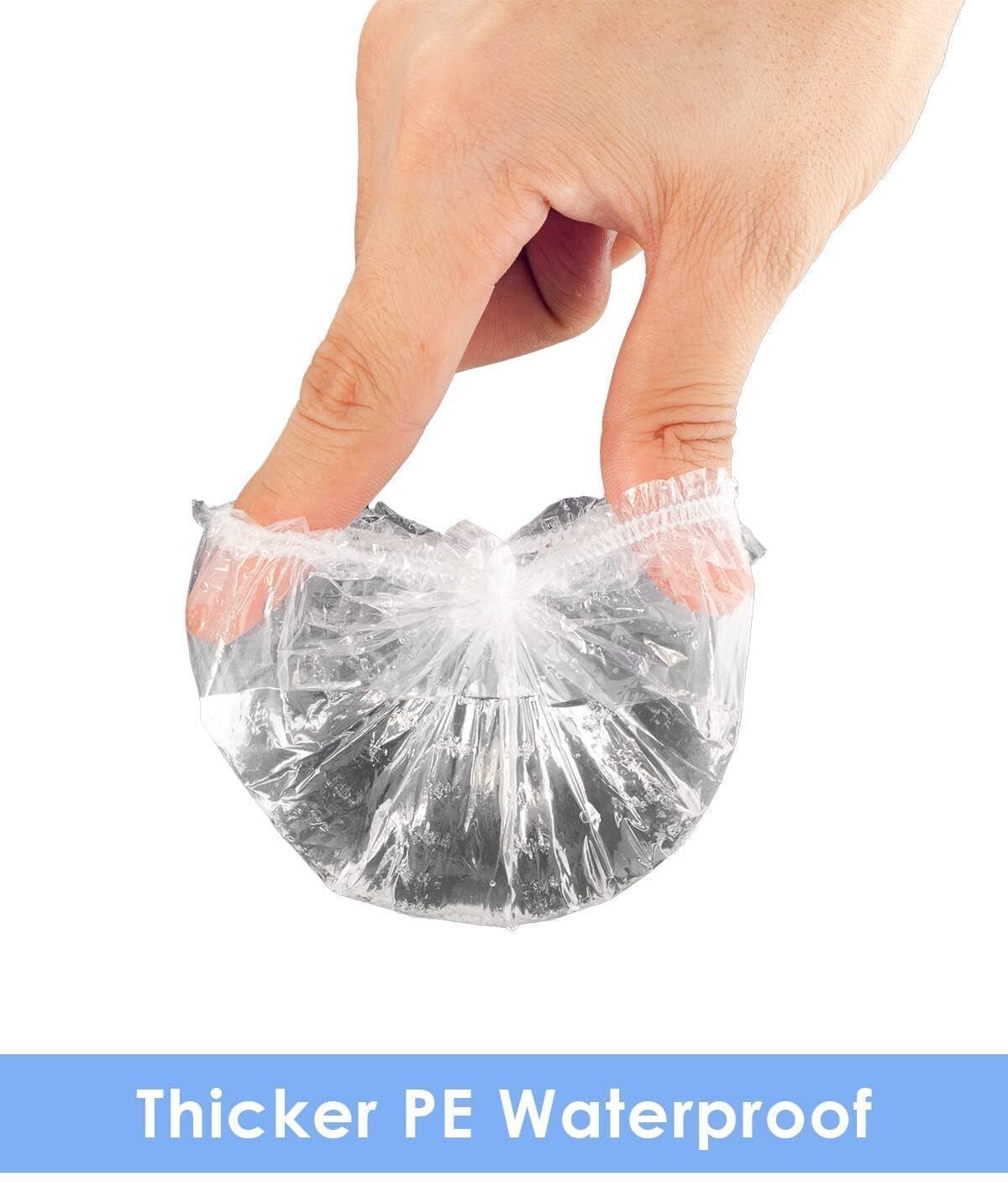 dn brothers Waterproof 100 Pcs Clear Disposable Ear Caps for Hair Coloring & Bathing D331-picture-27
