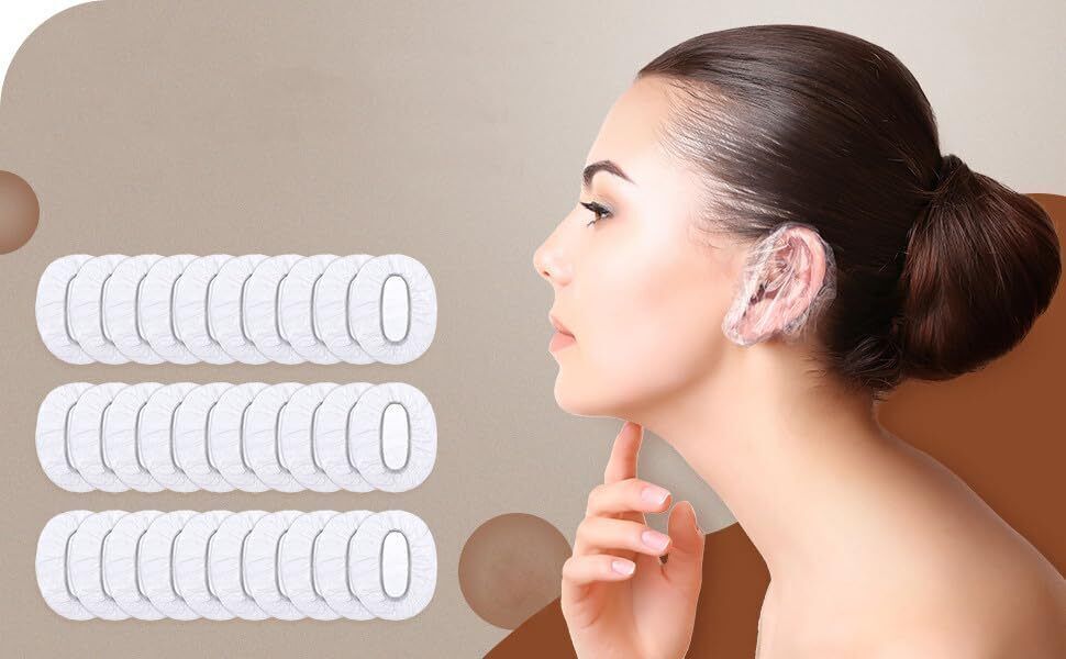 dn brothers Ear Protectors 100pcs Waterproof Ear Covers for Hair Dye, Shower,Bathing DN249-picture-26
