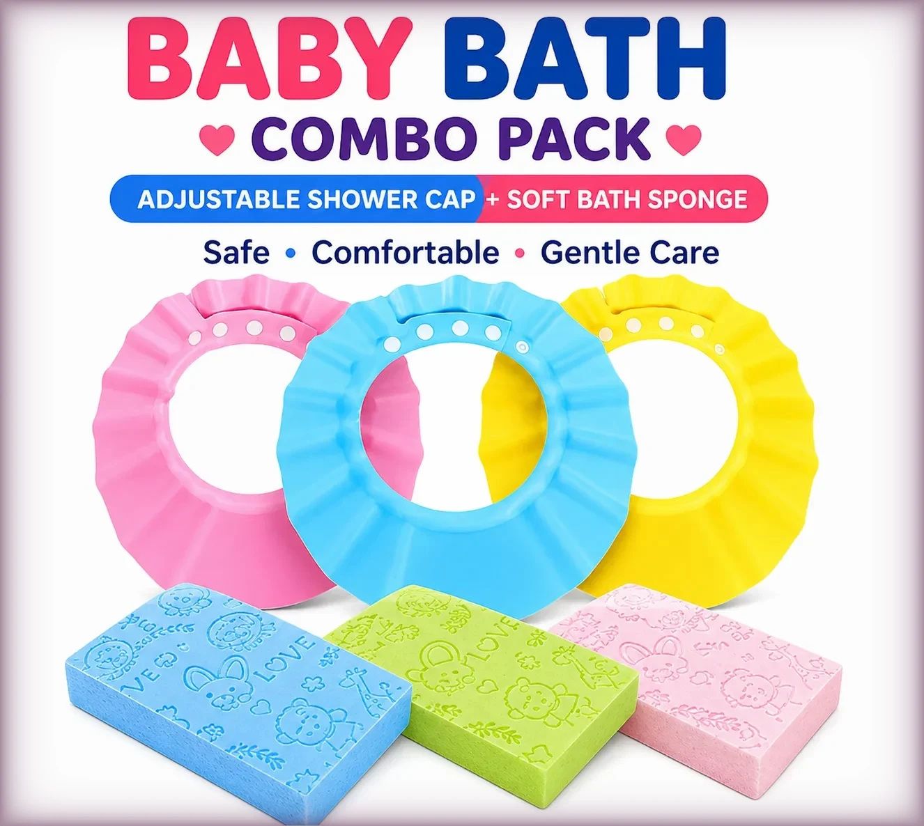 niloro bpa free shower cap sponge kids-picture-15