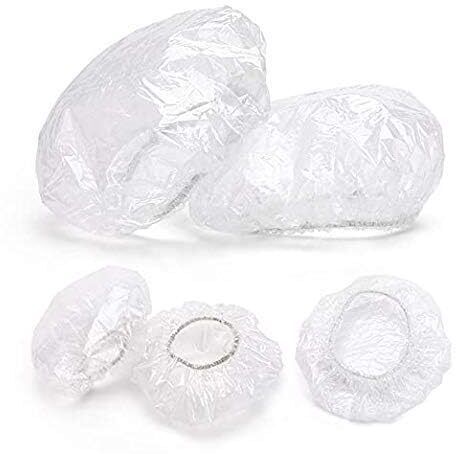 maitri enterprise Waterproof 100 Pcs Clear Disposable Ear Caps for Hair Coloring & Bathing M197-picture-34