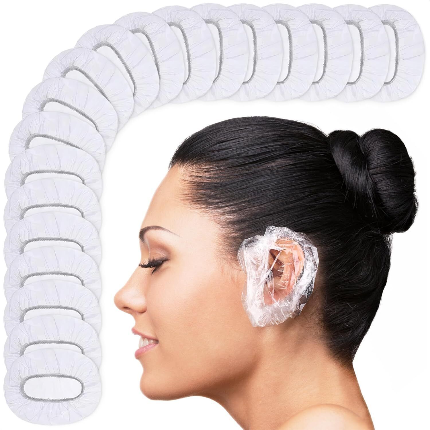 maitri enterprise 100Pc Clear Ear Protector Waterproof Ear Covers for Hair Dye,Shower,Salon,Spa431-picture-28