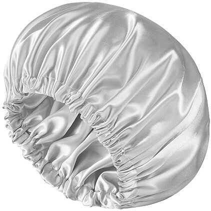 Silver Satin Luxury Bonnet Hair Double Layer Reversible for Women (Pack Of 2)-image-1