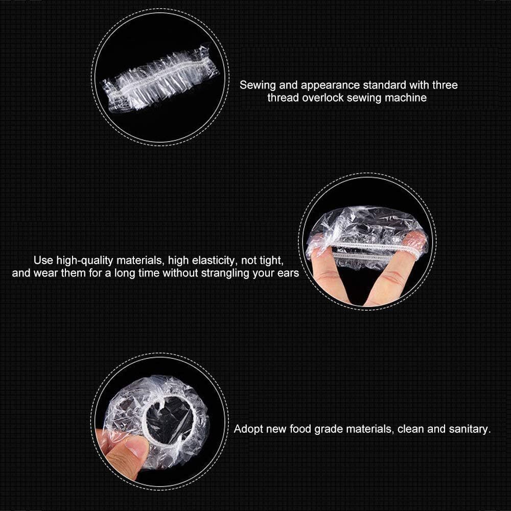 maitri enterprise 100Pc Clear Ear Protector Waterproof Ear Covers for Hair Dye,Shower,Salon,Spa217-picture-21