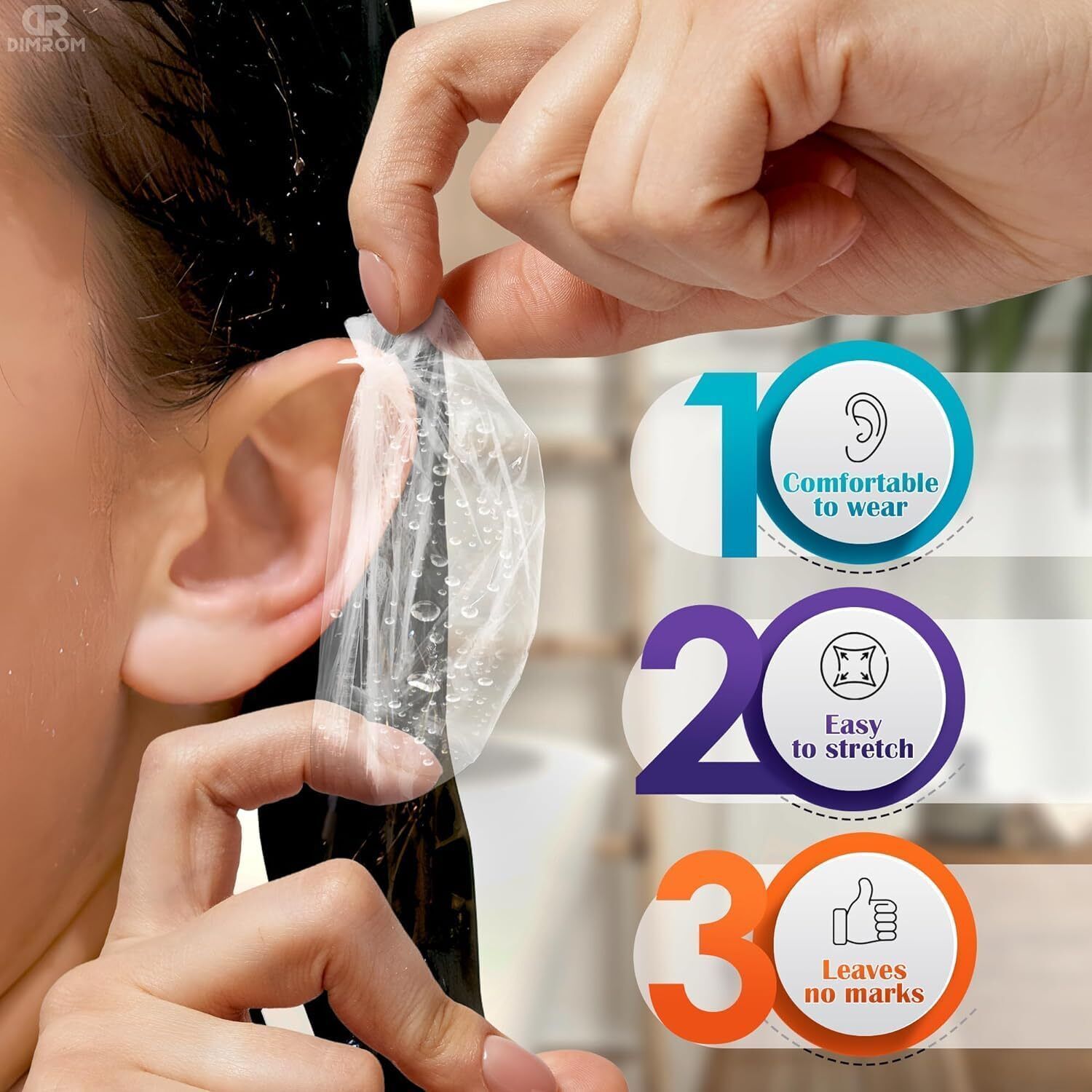 maitri enterprise 100Pc Clear Ear Protector Waterproof Ear Covers for Hair Dye,Shower,Salon,Spa269-picture-23