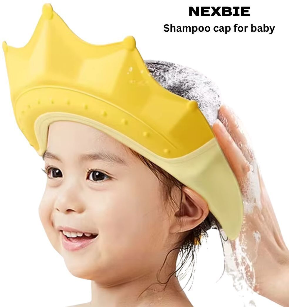 Adjustable Baby Shampoo Cap for Bathing–Waterproof,Eye & Ear Protection Yellow-image-46