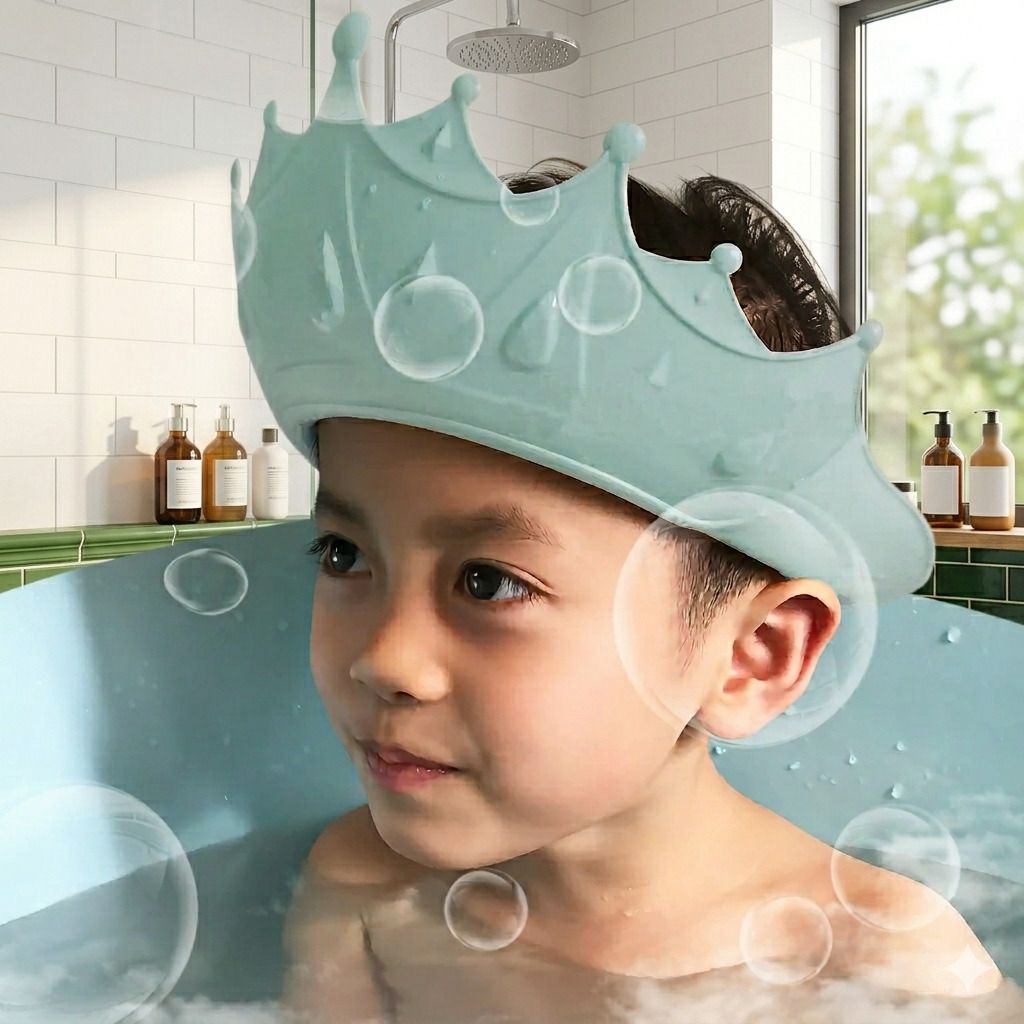 helinadesai Crown Shape Baby Shower Guard Cap Flexible Silicone Fit-picture-32
