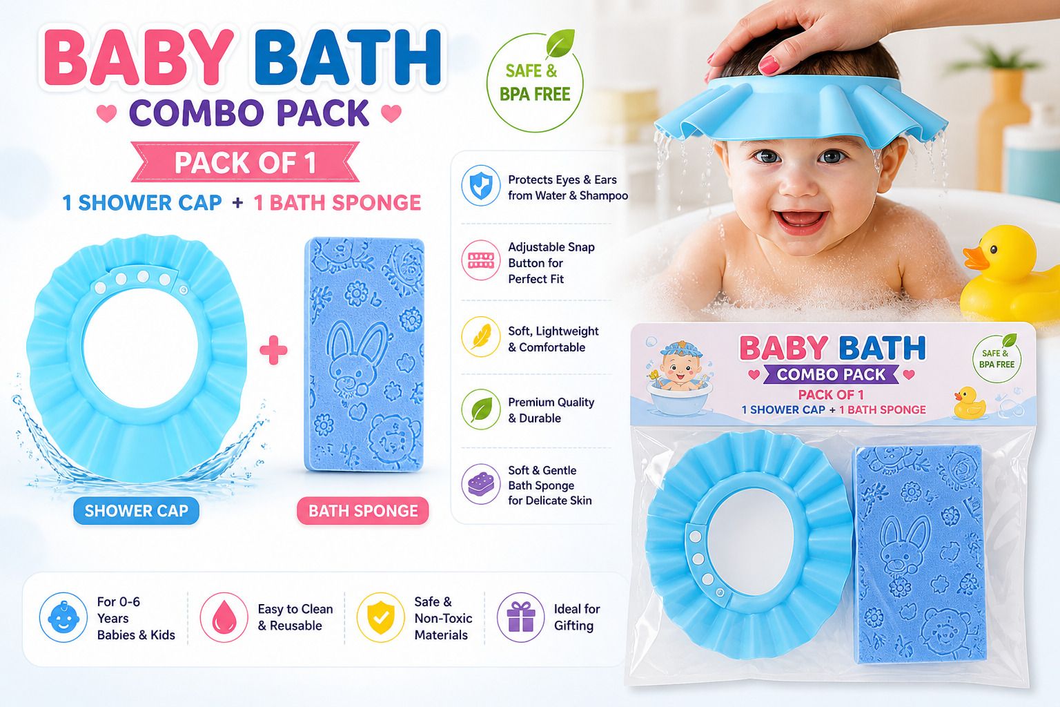 niloro baby bath accessories combo gift pack-picture-31