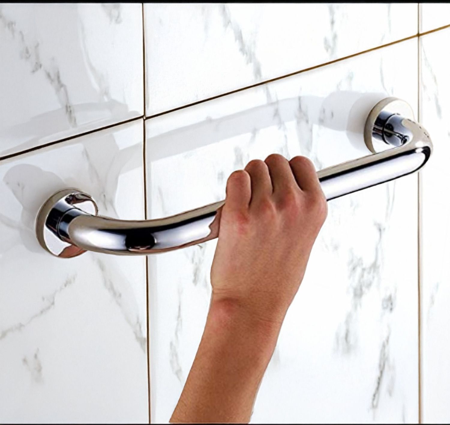 SS 304 Grab Bar Handle for Toilet, Senior Citizens Support - "9 inches " Shower Grab Bar