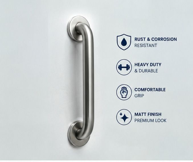 8 Inch Stainless Steel Bathroom Grab Bar Heavy Duty Safety Handle Shower Grab Bar-image-35