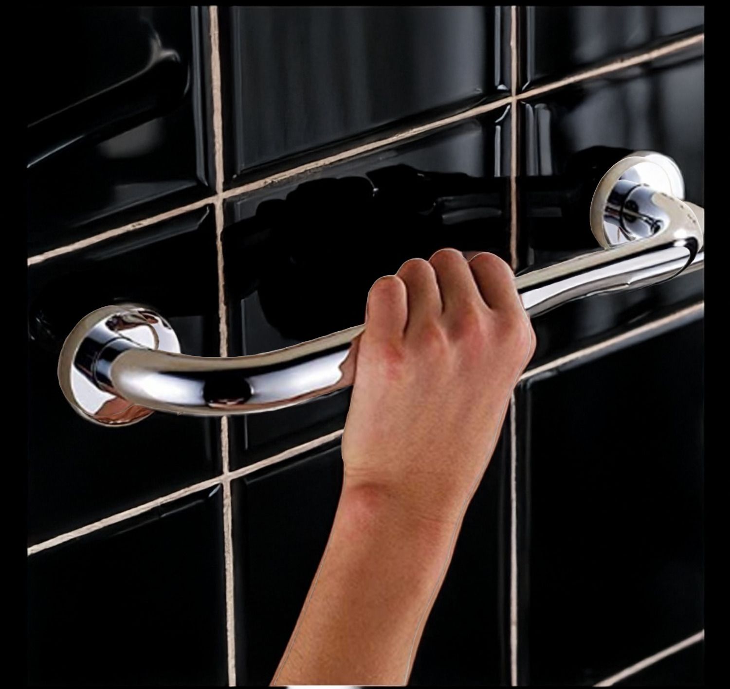akash enterprises 100% Stainless Steel 304 Heavy Duty Grab bar for Bathroom "9 inch" & Wall Mount Shower Grab Bar-picture-37