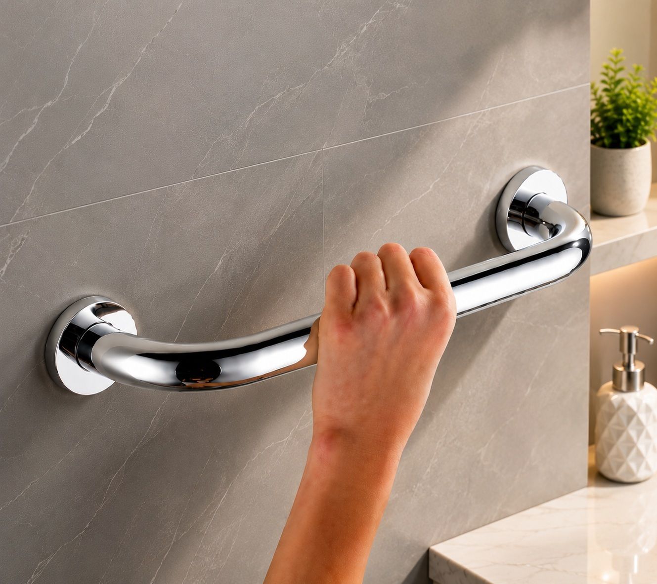Premium 12 Inch Concealed Grab Bar – Heavy Duty Multipurpose Safety Handle Shower Grab Bar-image-31