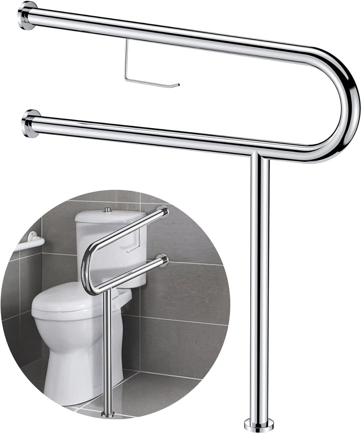 Fix U Grab Bar for Bathroom & Toilet Hand Support Handrails Shower Grab Bar-image-40