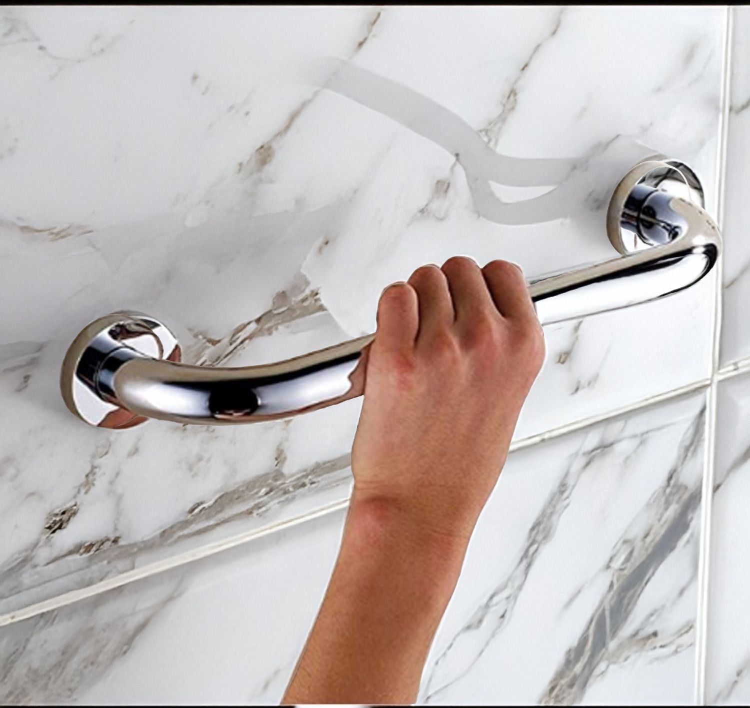 akash enterprises 100% Stainless Steel 304 Heavy Duty Grab bar for Bathroom "9 inch" Wall Mount Shower Grab Bar-picture-35