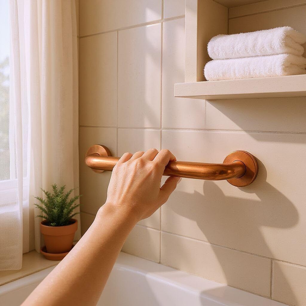 proniks Copper Finish Stainless Steel Grab Bar Shower Grab Bar-picture-22