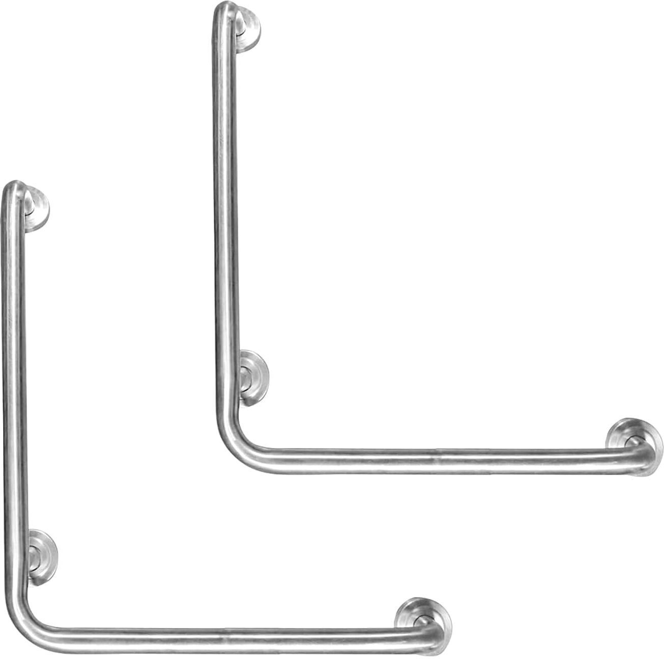 18X18 Inch L-Shaped Grab Bar Safety Hand Support Rail for Elderly Pack Of 2 Shower Grab Bar-image-35