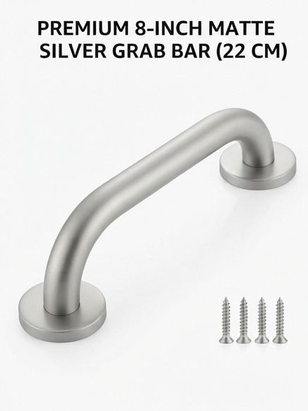 20cm SS304 Steel Support Bar for Bathroom Heavy Duty Wall Mount Shower Grab Bar-image-41