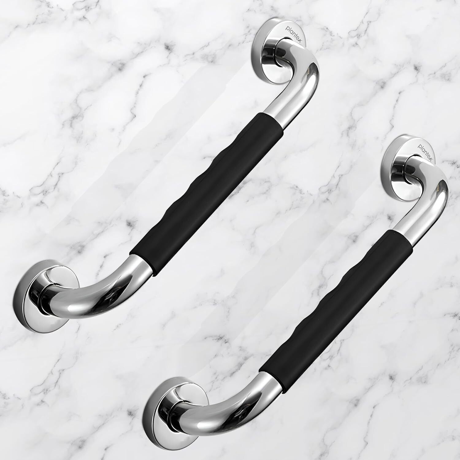 Grab Bar/Towel Bar/Hand Rail with Rubber Grip – Multipurpose Hand Rail–Pack of 2 Shower Grab Bar