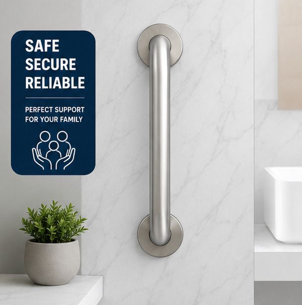 8 Inch Stainless Steel Grab Bar Wall Mounted Bathroom Safety Support Handle Shower Grab Bar-image-31