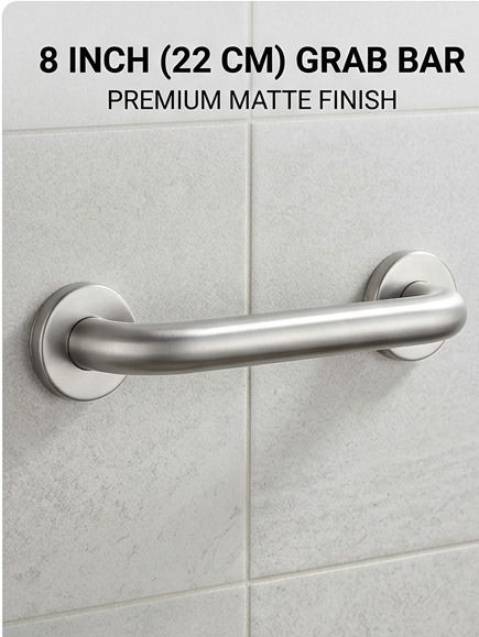 Stainless Steel Grab Bar Bathroom 8 Inch Durable Safety Handle Shower Grab Bar-image-36