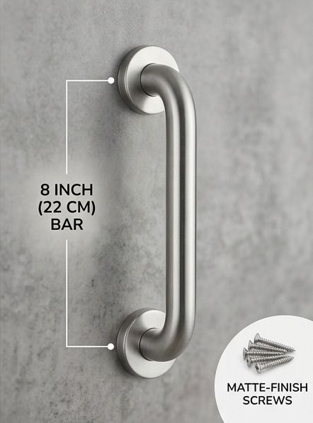 Premium Stainless Steel Grab Bar 8 Inch for Bathroom Safety Shower Grab Bar-image-10