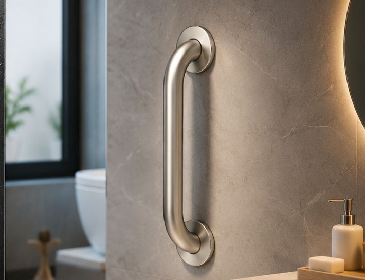 Premium 8 Inch Stainless Steel Grab Bar Matte Finish Bathroom Handle Shower Grab Bar-image-35