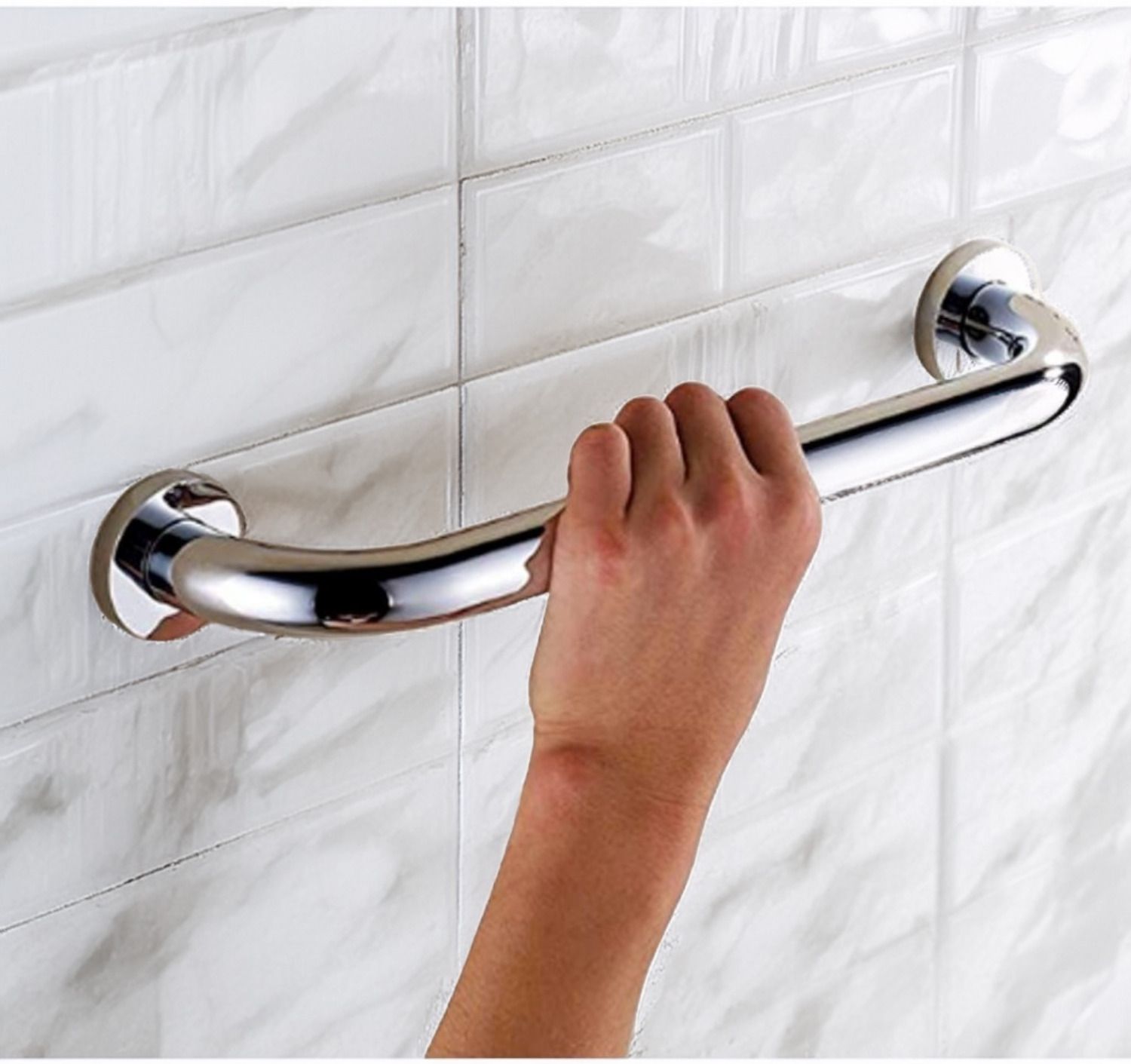 akash enterprises 100% Stainless Steel 304 Heavy Duty Grab bar for Bathroom "9 inch" Shower Grab Bar-picture-45