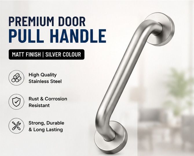 umj enterprises 8 Inch Shower Grab Bar | Rust Resistant Bathroom Safety Handle Shower Grab Bar-picture-43