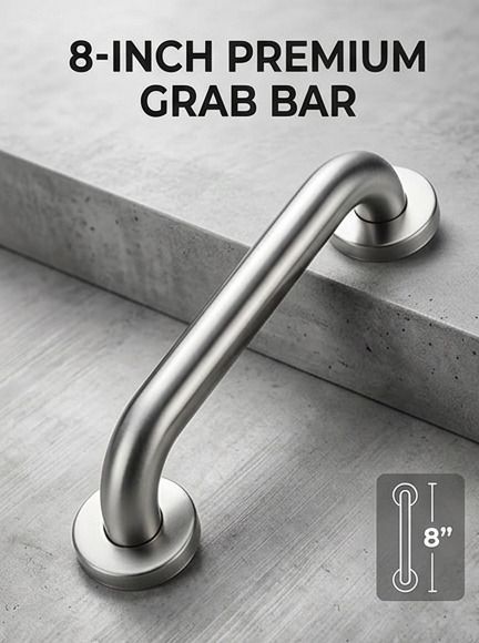 Bathroom Grab Bar 8 Inch Anti Rust Stainless Steel Safety Handle Shower Grab Bar-image-22