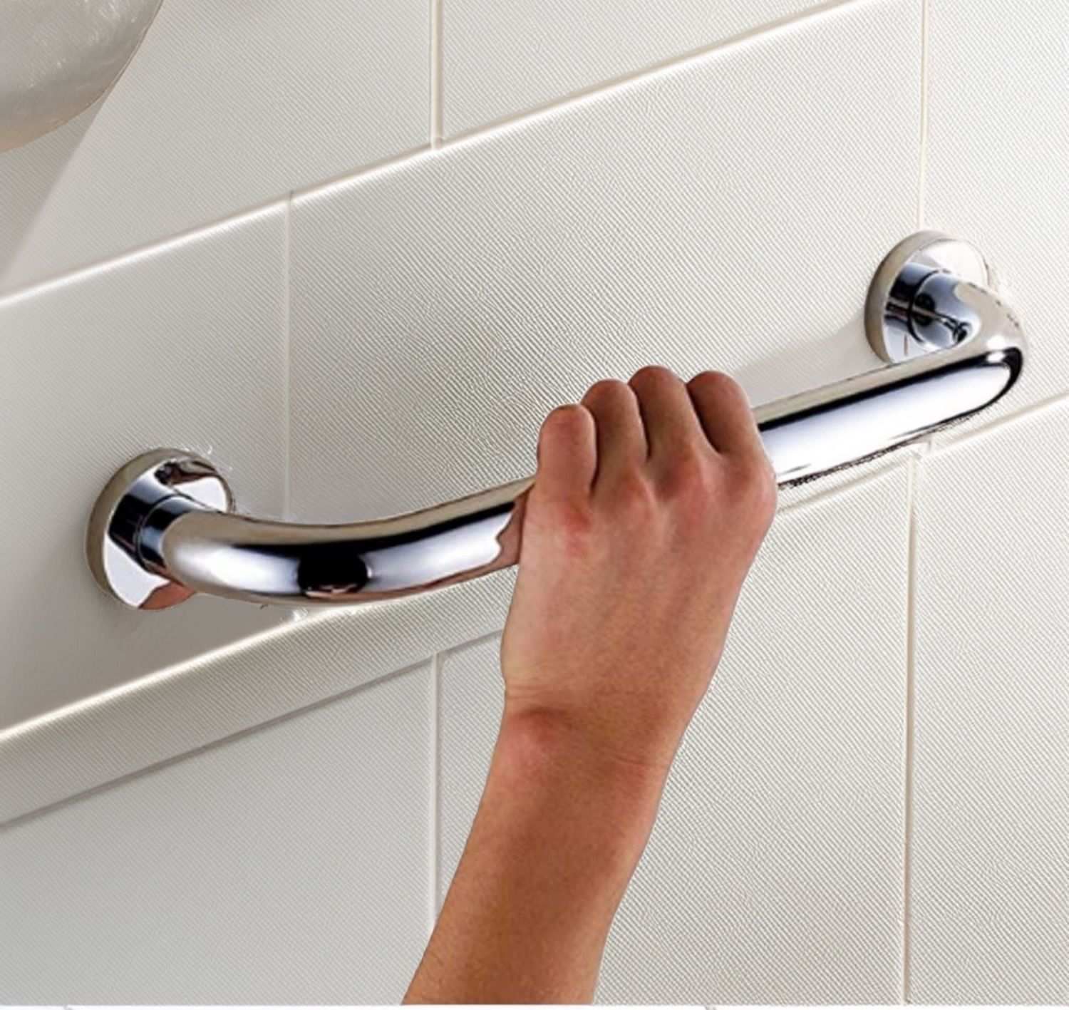 akash enterprises 100% Stainless Steel 304 Heavy Duty Grab bar for Bathroom "9 inch" Shower Grab Bar-picture-10