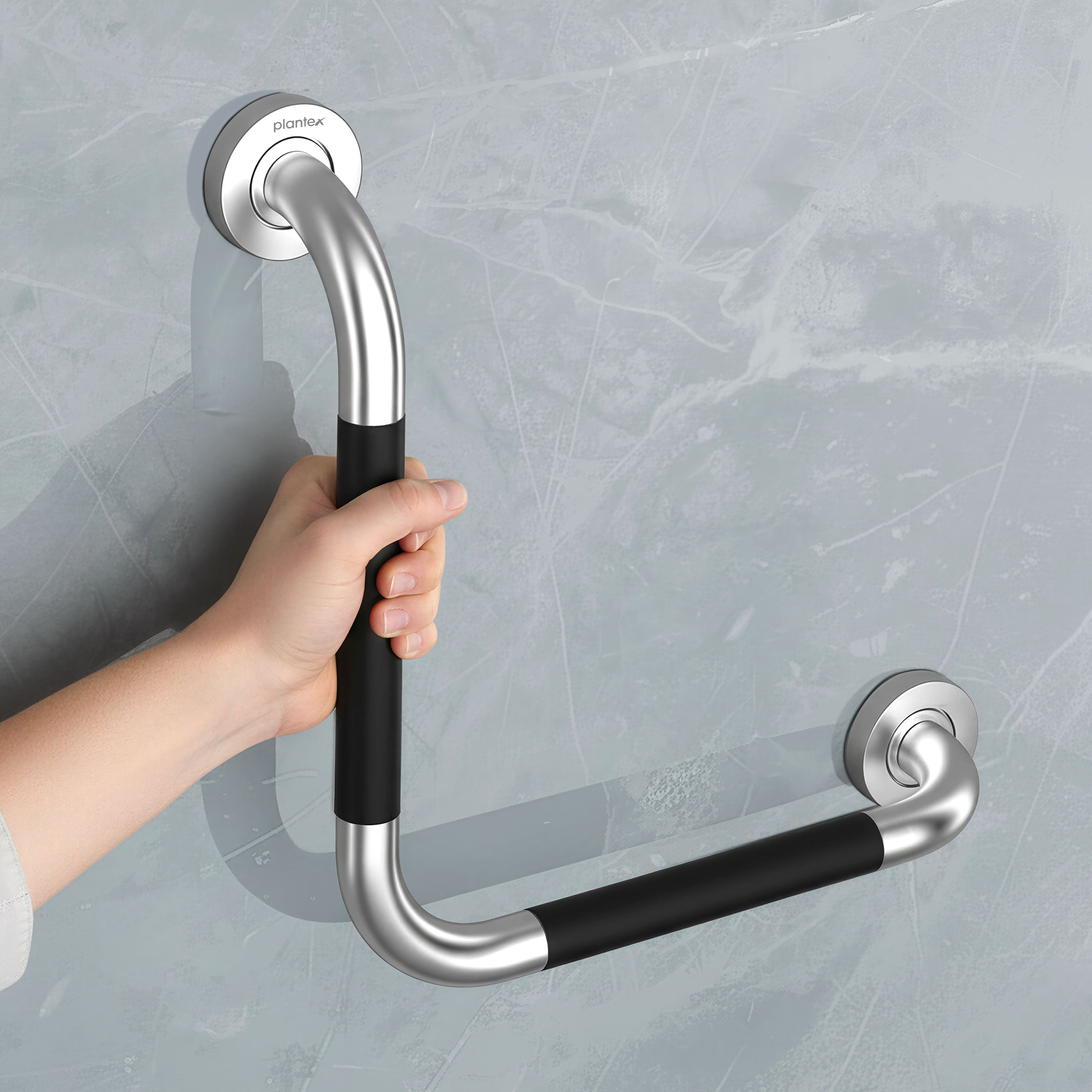 L-Shaped Toilet Grab Bar for Bathroom/Wall Mounted Safety Hand Support Rail Shower Grab Bar-image-25