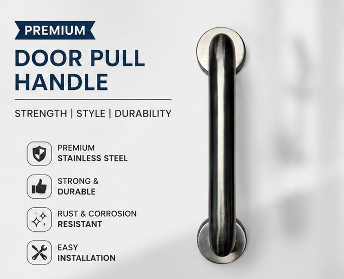 umj enerprises 8 Inch Stainless Steel Grab Bar for Bathroom | Heavy Duty Safety Handle (71) Shower Grab Bar-picture-34