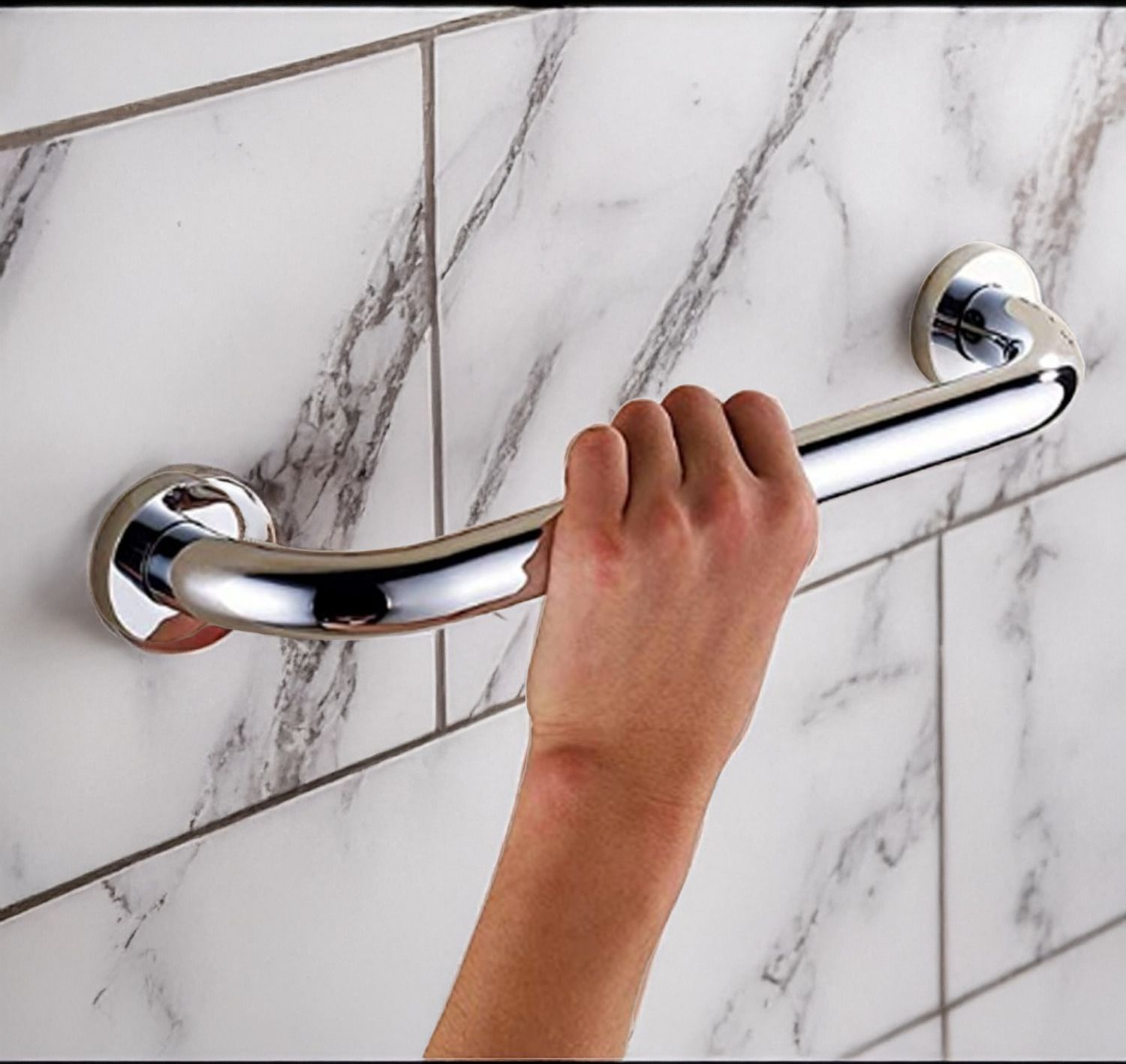 Heavy Duty Grab Bar Handle for Toilet, Senior Citizens Support - "9 inches " Shower Grab Bar-image-33