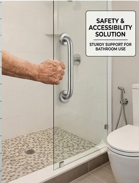 Anti Slip Bathroom Grab Bar 8 Inch Stainless Steel Handle Shower Grab Bar-image-20