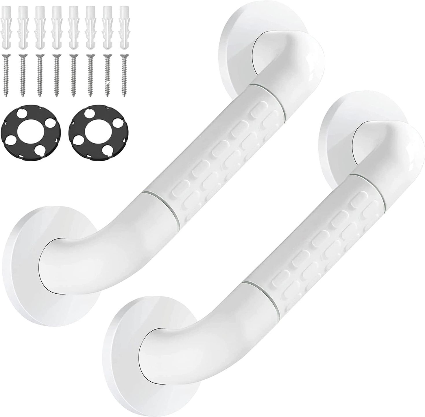 fortune ABS Plastic Grab Bar, Multipurpose Hand Rail for Bathroom - White (Pack of 2) Shower Grab Bar-picture-14